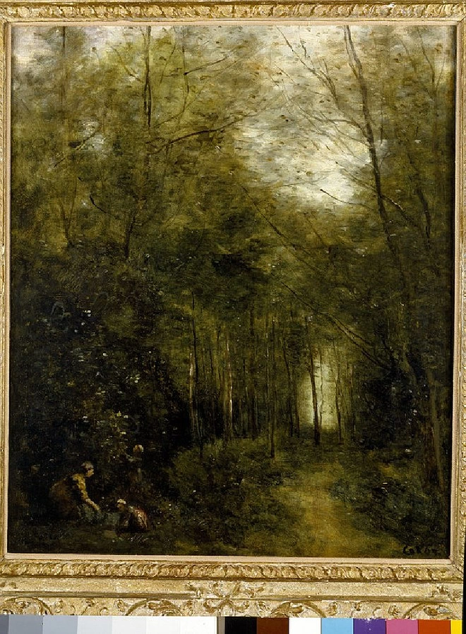 Jean - Baptiste, Camille Corot, 132, Montfermeil, Il ruscello nel bosco, 1867, Ashmolean Museum, Oxford